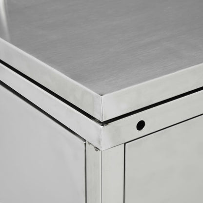 Copribidone Per Spazzatura Singolo 240 L In Acciaio Inox