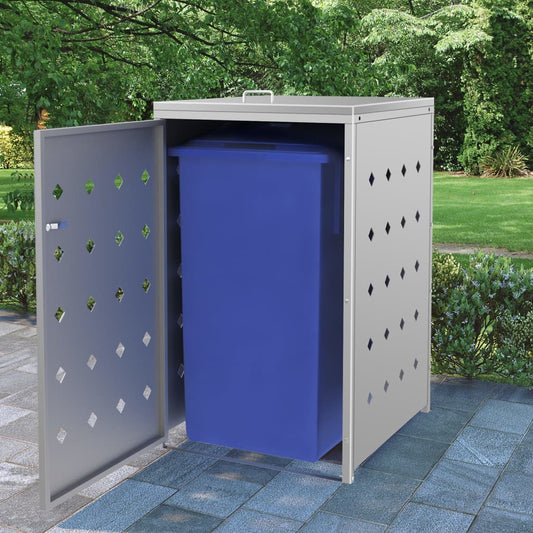 Copribidone Per Spazzatura Singolo 240 L In Acciaio Inox
