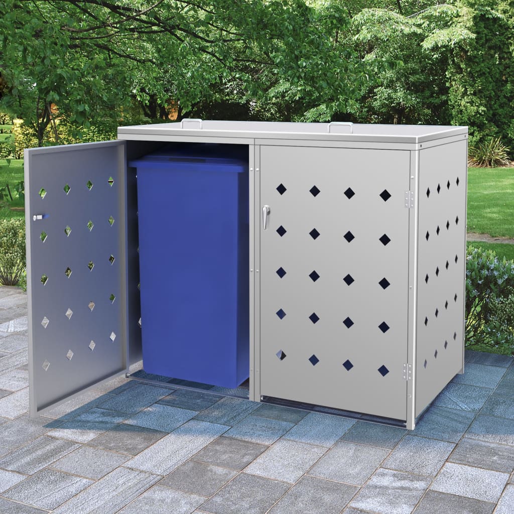 Copribidone Per Spazzatura Singolo 240 L In Acciaio Inox