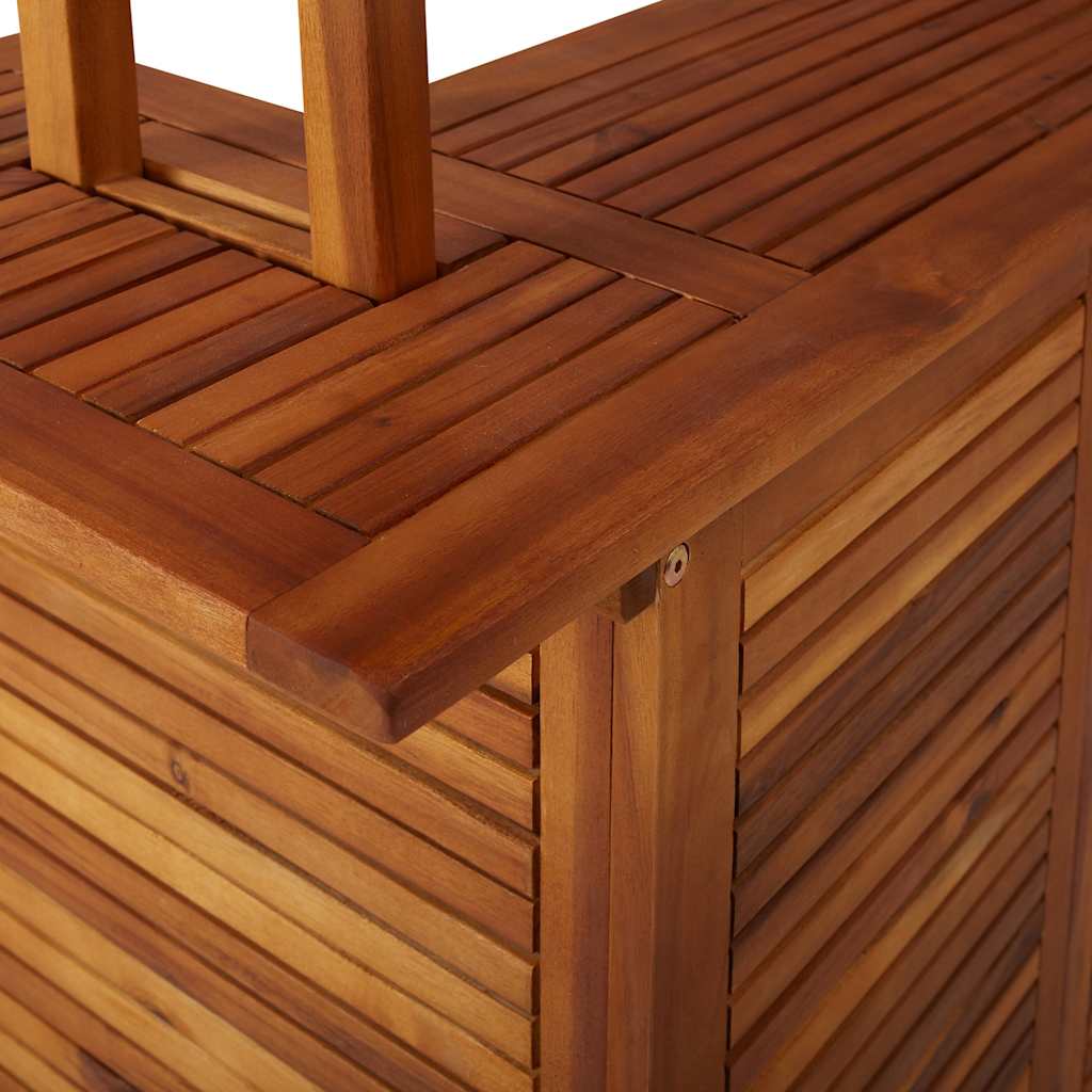 Tavolo Bar Esterno Con Tetto 113X106X217Cm Massello Di Acacia
