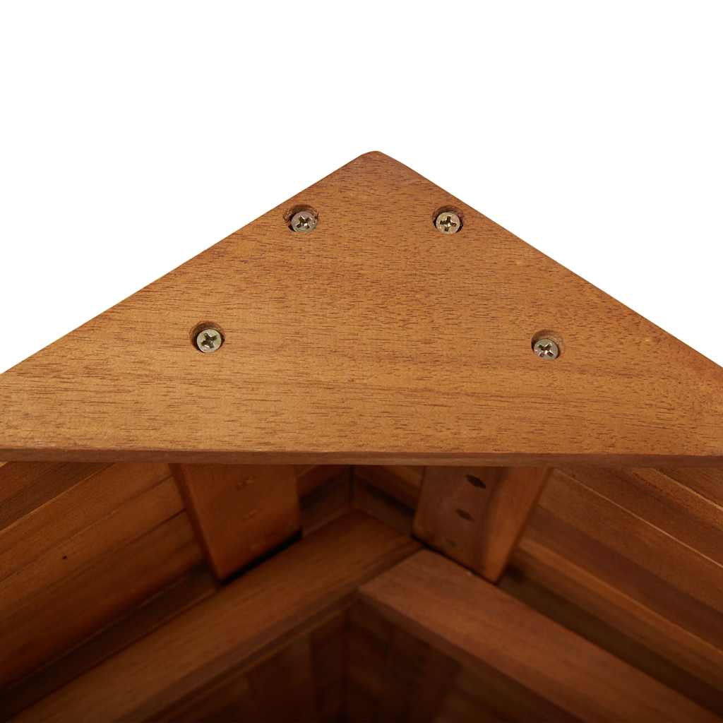 Tavolo Bar Esterno Con Tetto 113X106X217Cm Massello Di Acacia