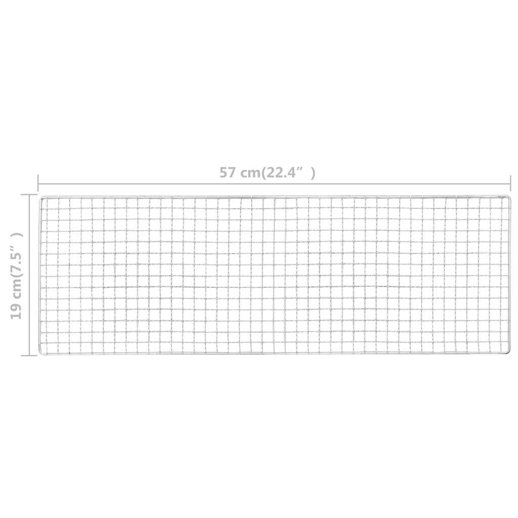 Griglia Barbecue Da Campeggio Portatile In Acciaio 60X22,5X33Cm
