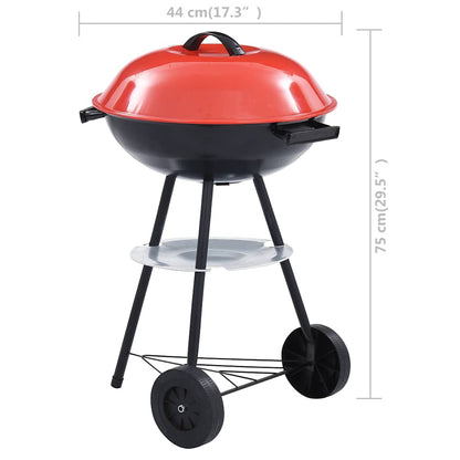 Barbecue A Carbone Kettle Portatile Xxl Con Ruote 44 Cm