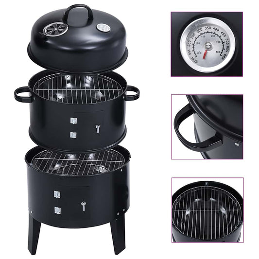 Griglia Barbecue A Carbone 3-In-1 40X80 Cm