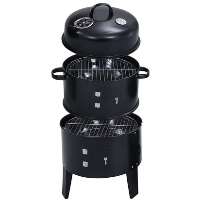 Griglia Barbecue A Carbone 3-In-1 40X80 Cm