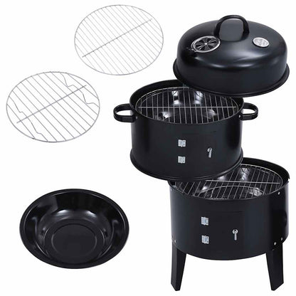 Griglia Barbecue A Carbone 3-In-1 40X80 Cm