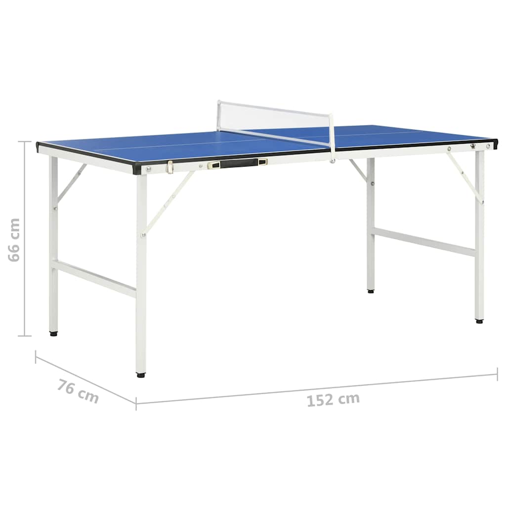 Tavolo Da Ping Pong Con Rete 5 Piedi 152X76X66 Cm Blu