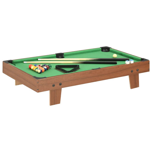 Mini Tavolo Da Biliardo 3 Piedi 92X52X19 Cm Marrone Verde