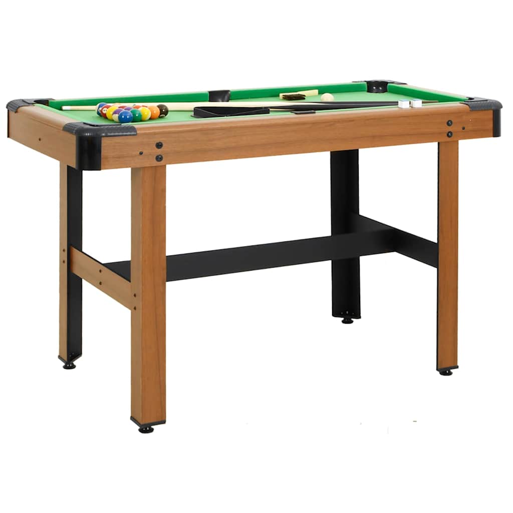 Tavolo Da Biliardo 4 Piedi 122X61X76 Cm Marrone Nero Lucido