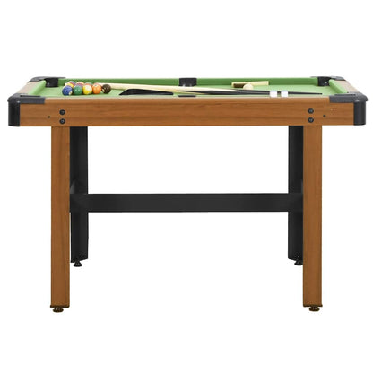 Tavolo Da Biliardo 4 Piedi 122X61X76 Cm Marrone Nero Lucido