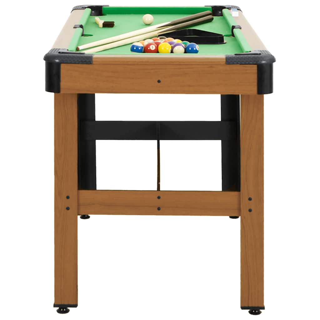 Tavolo Da Biliardo 4 Piedi 122X61X76 Cm Marrone Nero Lucido