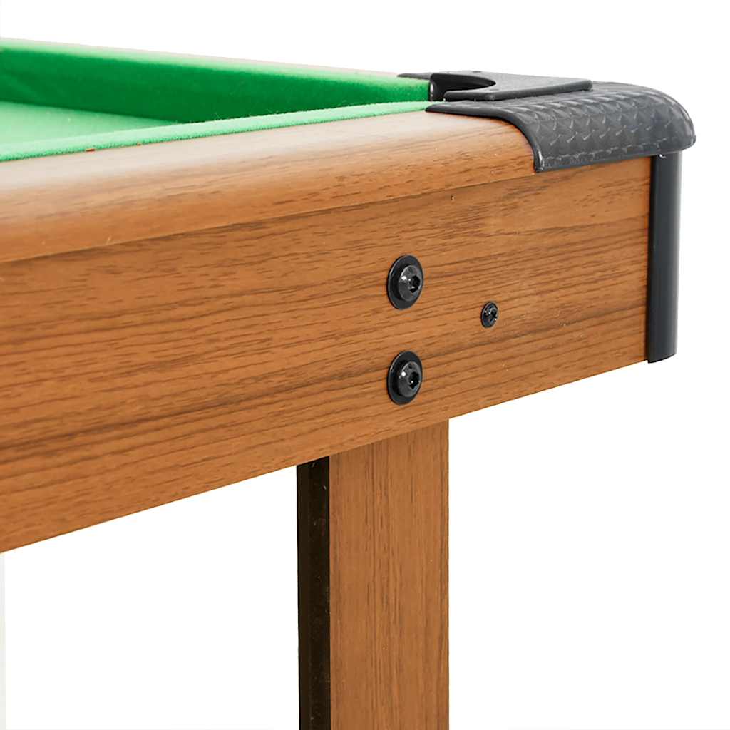 Tavolo Da Biliardo 4 Piedi 122X61X76 Cm Marrone Nero Lucido