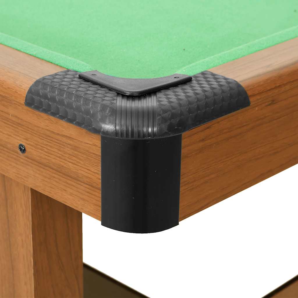 Tavolo Da Biliardo 4 Piedi 122X61X76 Cm Marrone Nero Lucido