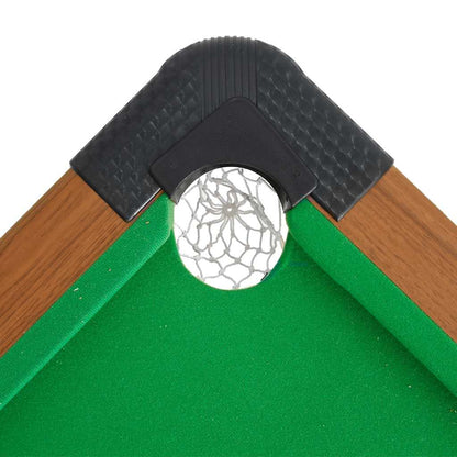 Tavolo Da Biliardo 4 Piedi 122X61X76 Cm Marrone Nero Lucido
