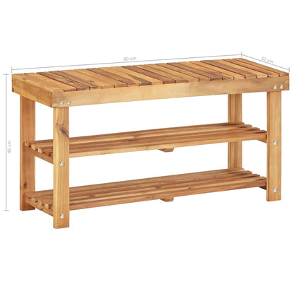 Scarpiera 90X32X In Legno Massello Di Acacia