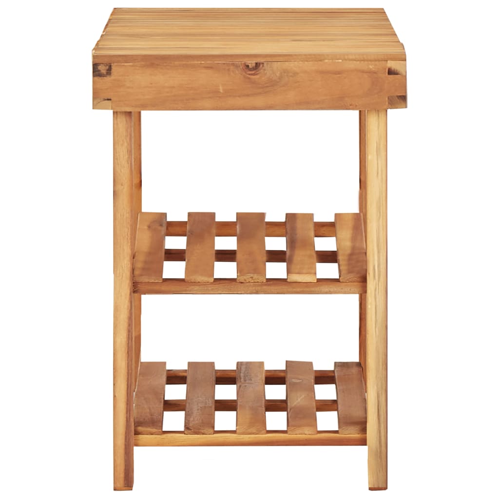 Scarpiera 90X32X46 Cm In Legno Massello Di Acacia
