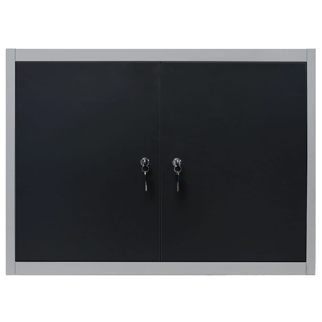 Armadio A Parete Stile Industriale In Metallo Grigio Nero