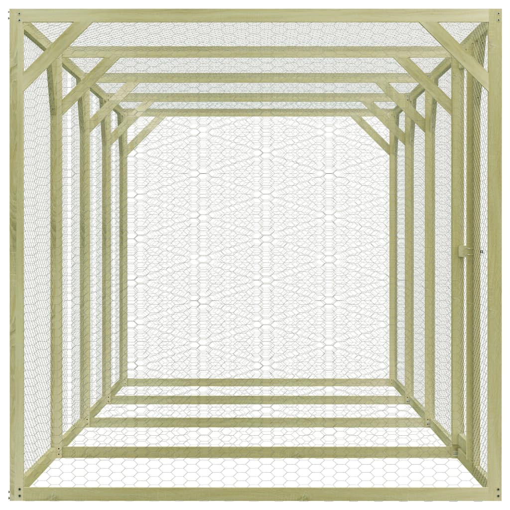 Pollaio 1,5X6X1,5 M In Legno Di Pino Impregnato