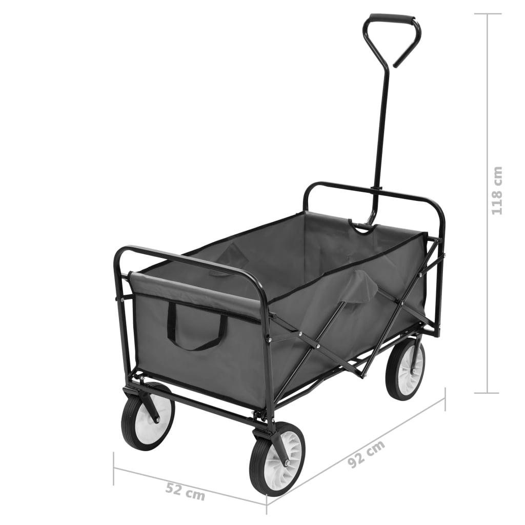 Carrello Pieghevole A Mano In Acciaio