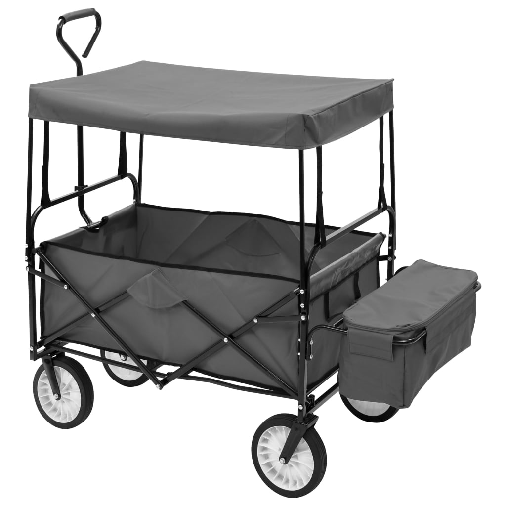 Carrello Pieghevole A Mano Con Tettuccio In Acciaio