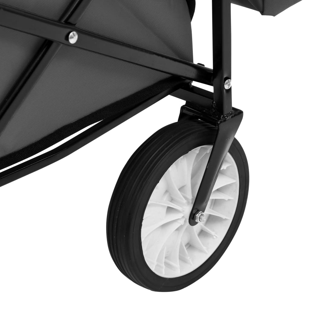 Carrello Pieghevole A Mano Con Tettuccio In Acciaio