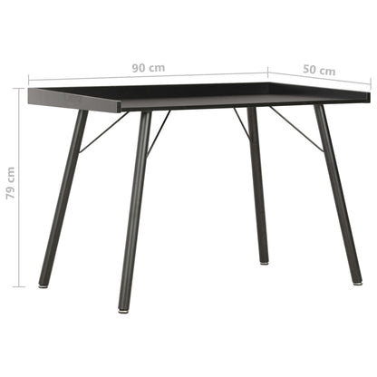 Scrivania Nera 90X50X79 Cm