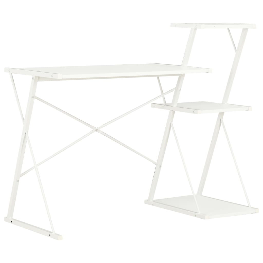 Scrivania Con Ripiano Bianca 116X50X93 Cm