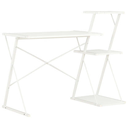 Scrivania Con Ripiano Bianca 116X50X93 Cm
