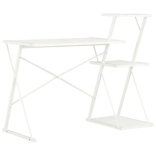 Scrivania Con Ripiano Bianca 116X50X93 Cm