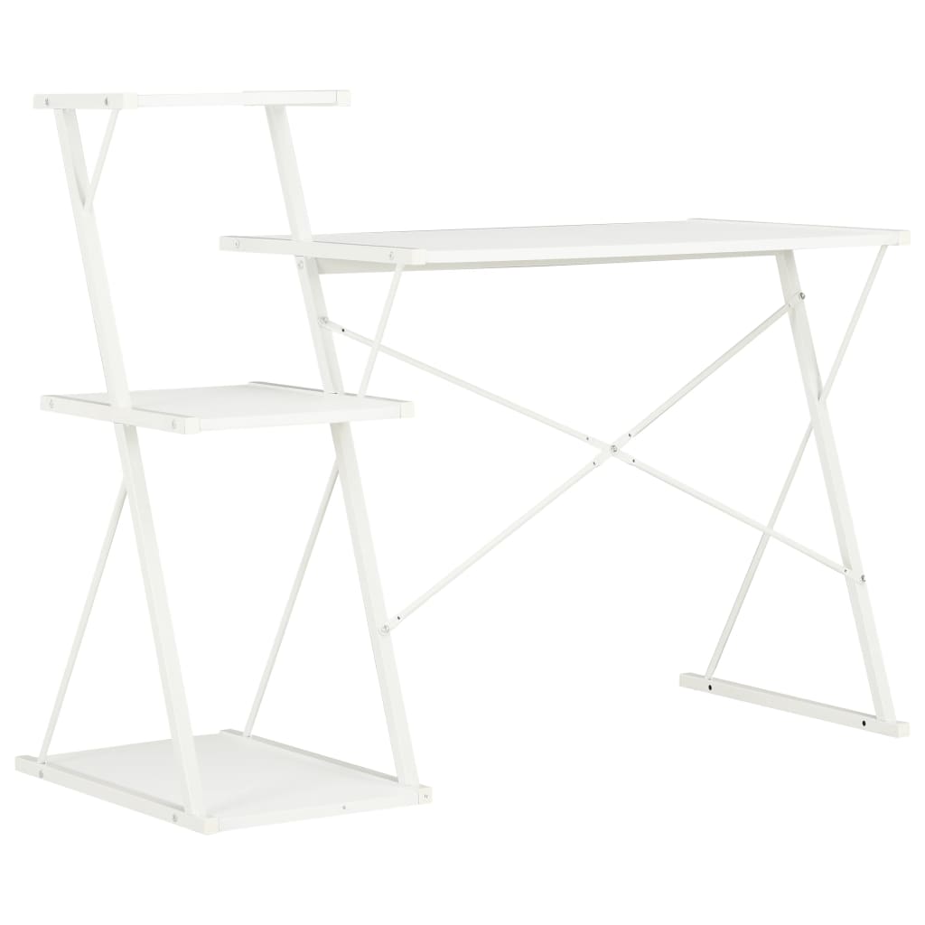 Scrivania Con Ripiano Bianca 116X50X93 Cm
