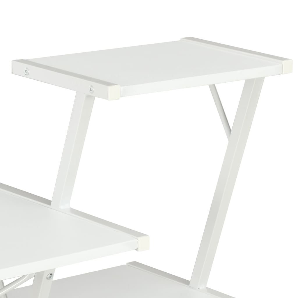 Scrivania Con Ripiano Bianca 116X50X93 Cm