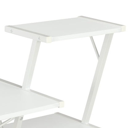 Scrivania Con Ripiano Bianca 116X50X93 Cm