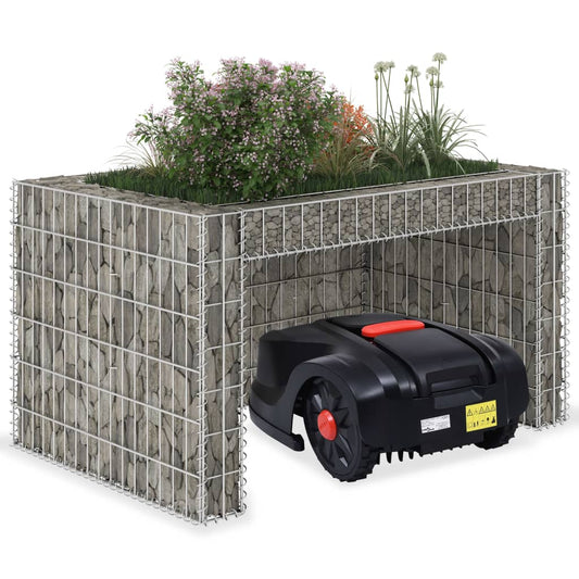 Casetta Rasaerba Con Fioriera Rialzata 110X80X60Cm Filo Acciaio