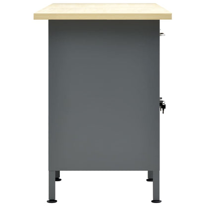 Banco Da Lavoro Nero 160X60X85 Cm In Acciaio