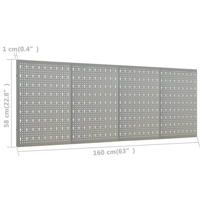 Pannelli Per Utensili A Parete 4 Pz 40X58 Cm In Acciaio