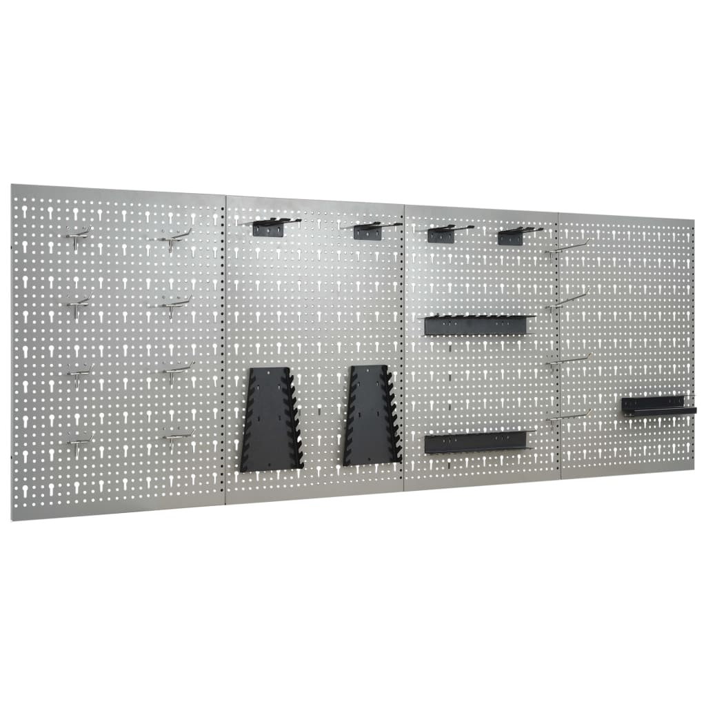 Pannelli Per Utensili A Parete 4 Pz 40X58 Cm Acciaio