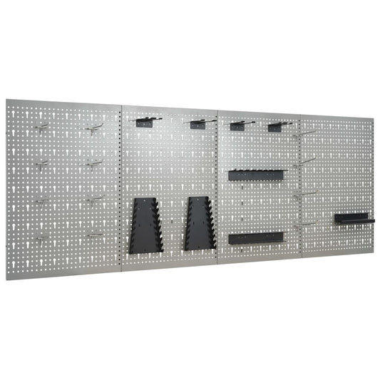 Pannelli Per Utensili A Parete 4 Pz 40X58 Cm Acciaio