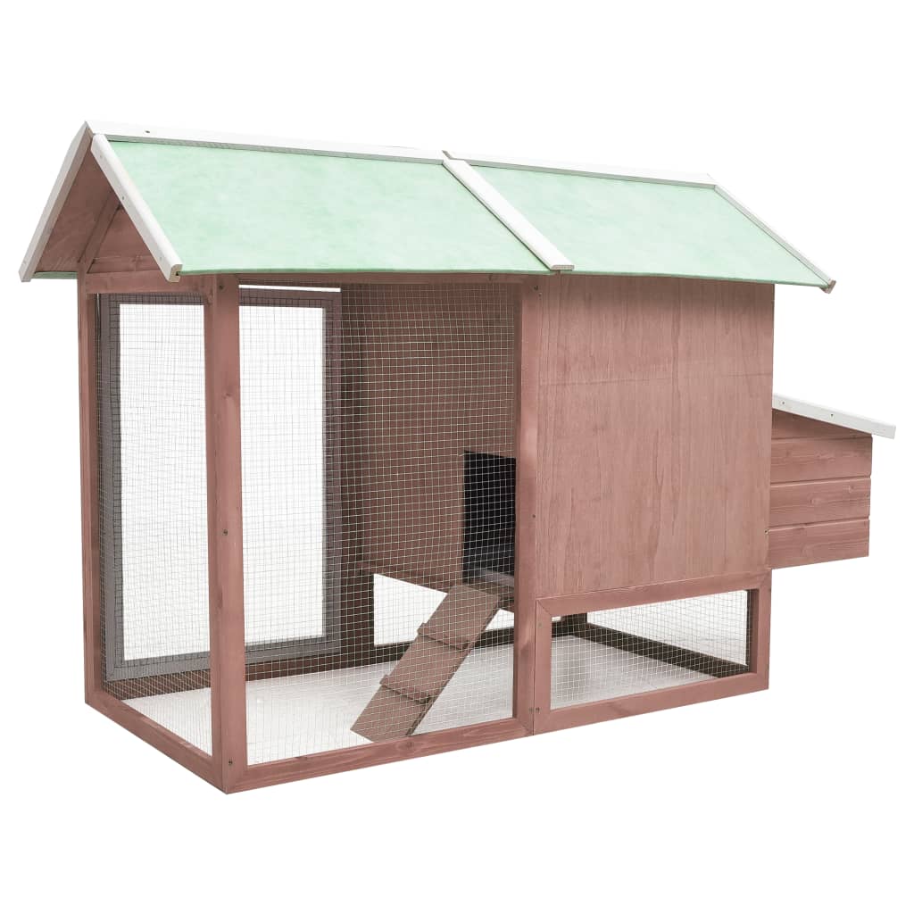 Pollaio 170X81X110 Cm In Legno Massello Di Pino E Abete