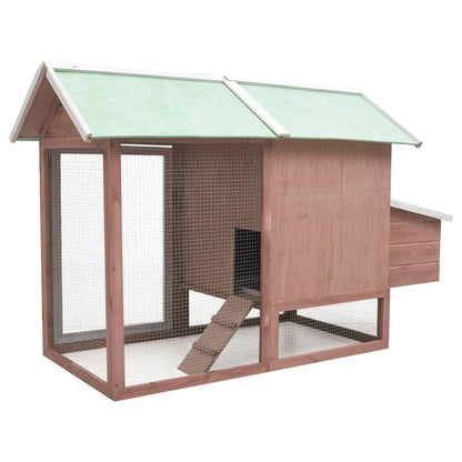 Pollaio 170X81X110 Cm In Legno Massello Di Pino E Abete