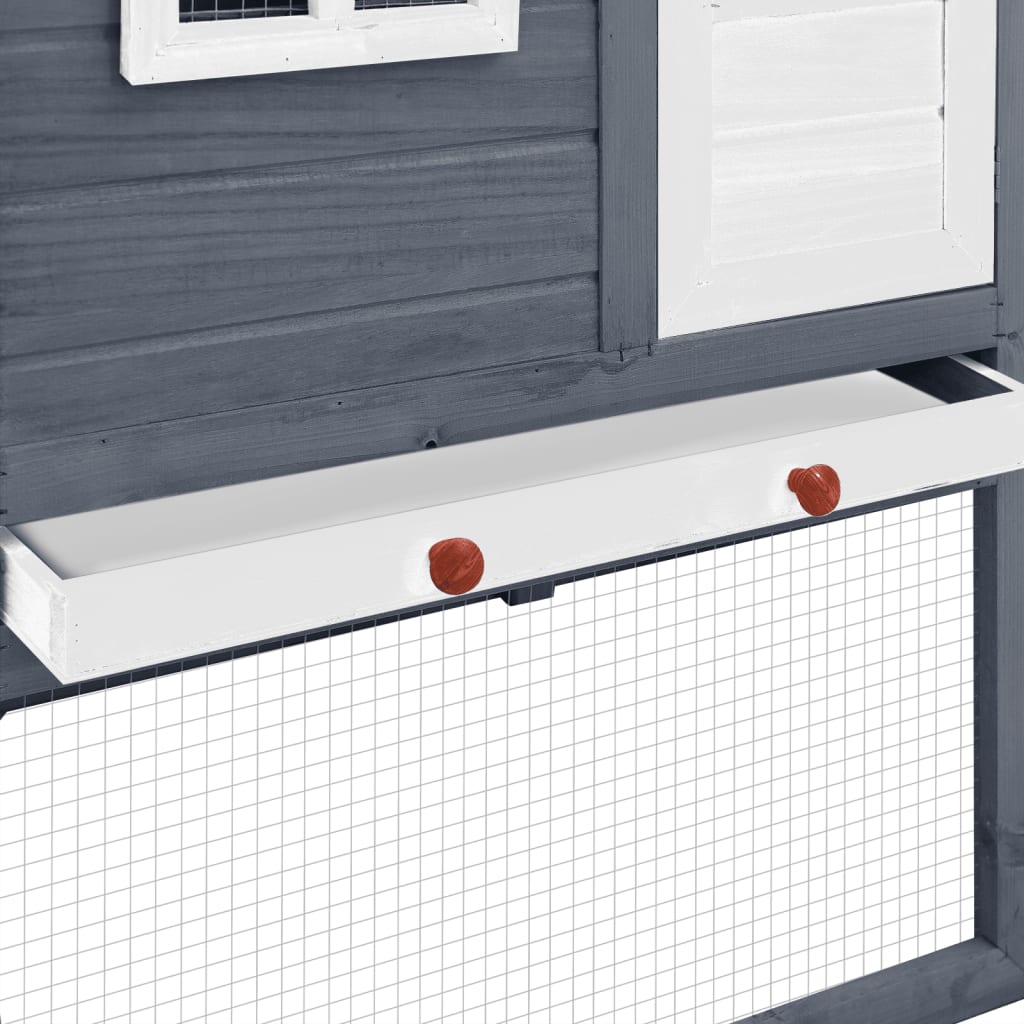 Pollaio Con Casetta Nidificazione Bianco In Legno Abete
