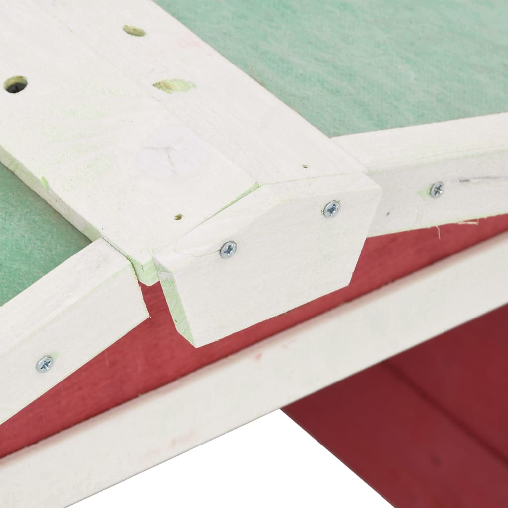 Casetta Per Tosaerba Robotizzato 72X87X50 Cm Rossa Bianca Abete