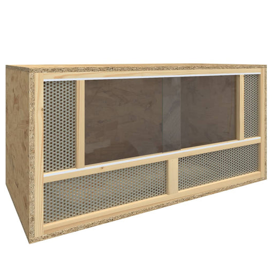 Terrario In Legno Multistrato 80X40X40 Cm Beige