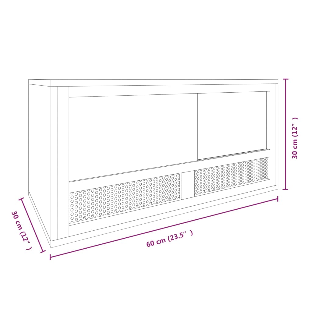 Terrario In Legno Multistrato 60X30X30 Cm