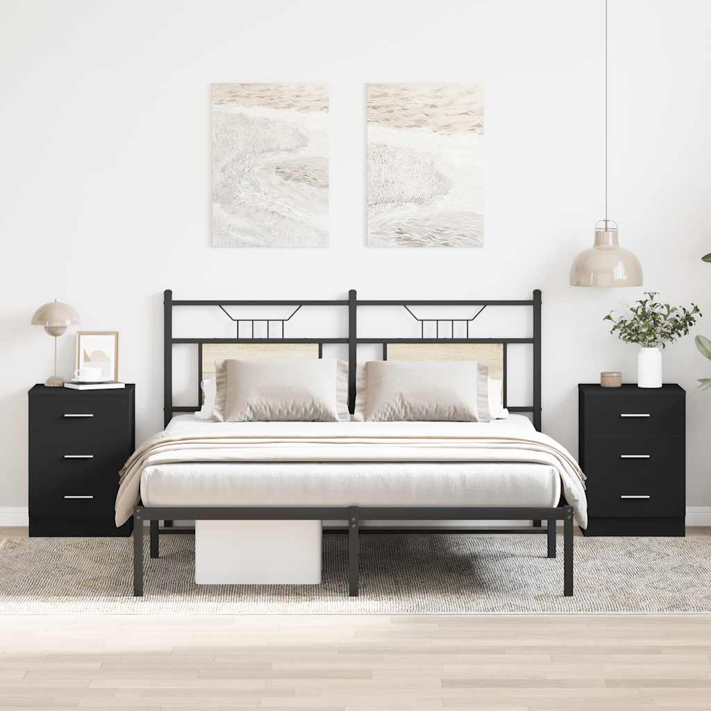 Comodini 2 Pz 38X35X55 Cm In Legno Multistrato