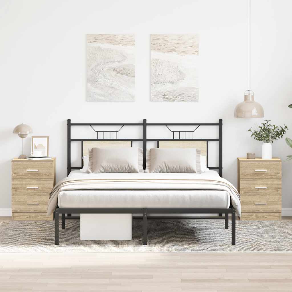 Comodini 2 Pz 38X35X55 Cm In Legno Multistrato