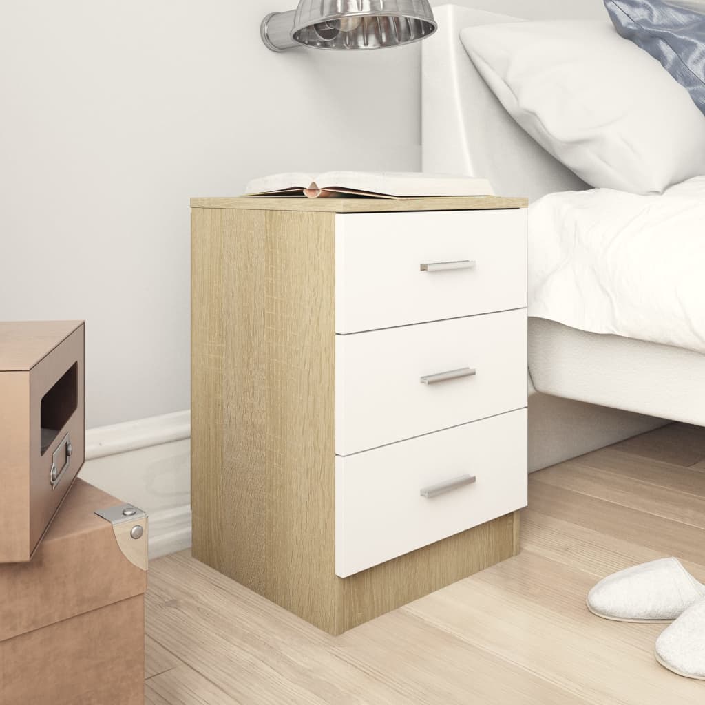Comodini 2 Pz 38X35X55 Cm In Legno Multistrato