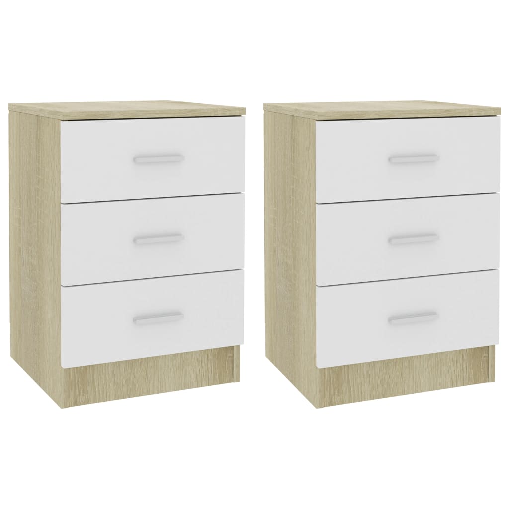 Comodini 2 Pz 38X35X55 Cm In Legno Multistrato