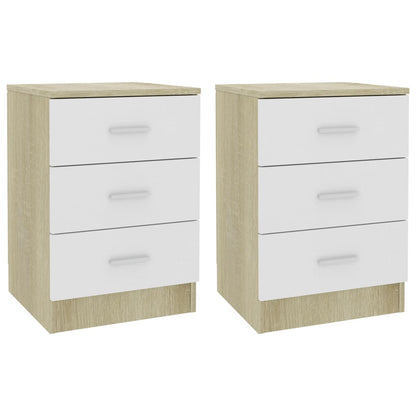 Comodini 2 Pz 38X35X55 Cm In Legno Multistrato