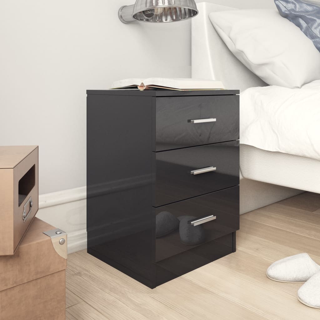 Comodini 2 Pz 38X35X55 Cm In Legno Multistrato