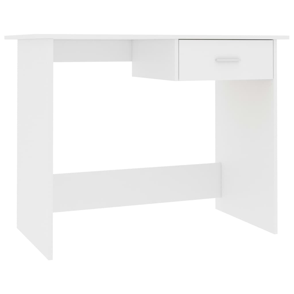 Scrivania Bianca 100X50X76 Cm In Legno Multistrato